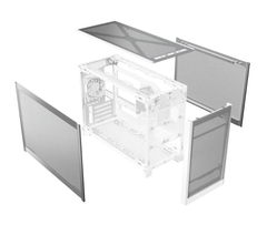 Vỏ Case Máy Tính Montech TEN Black - White | Thiết Kế Module 3 chế độ, Hỗ Trợ VGA dựng và radiator 360mm