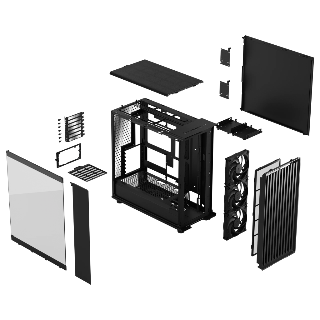Vỏ case máy tính North XL Momentum Edition [ E-ATX (up to 275 mm) / ATX / mATX / Mini-ITX ] [ Lắp sẵn 3 fan không led ]