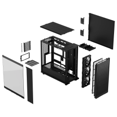 Vỏ case máy tính North XL Momentum Edition [ E-ATX (up to 275 mm) / ATX / mATX / Mini-ITX ] [ Lắp sẵn 3 fan không led ]