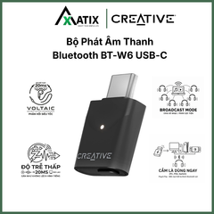 Bộ truyền âm thanh Creative | Bluetooth BT-W6 | cổng USB-C Black
