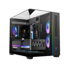 Vỏ Case Máy Tính Gamdias ATLAS M3M Black | Thiết Kế Panorama 3 Mặt Kính, Tối Ưu Hiệu Năng Tản Nhiệt