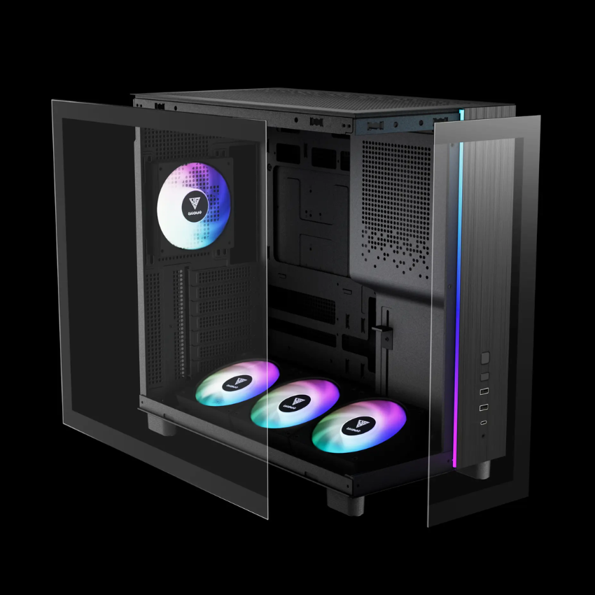 Vỏ Case Máy Tính GAMDIAS ATLAS M4 Mid Tower | Sẵn 4 Fan ARGB