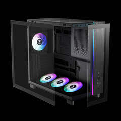 Vỏ Case Máy Tính GAMDIAS ATLAS M4 Mid Tower | Sẵn 4 Fan ARGB