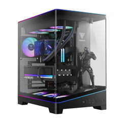 Vỏ case máy tính GAMDIAS ATLAS P6 CG Black | BẢO HÀNH 12 THÁNG | Hỗ Trợ VGA 425mm | Kèm 4 Quạt ARGB