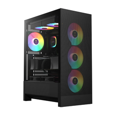 Vỏ Case Máy Tính GAMDIAS AURA GC15 ARGB Black | Mid Tower | Kính Cường Lực | 4 Fan ARGB