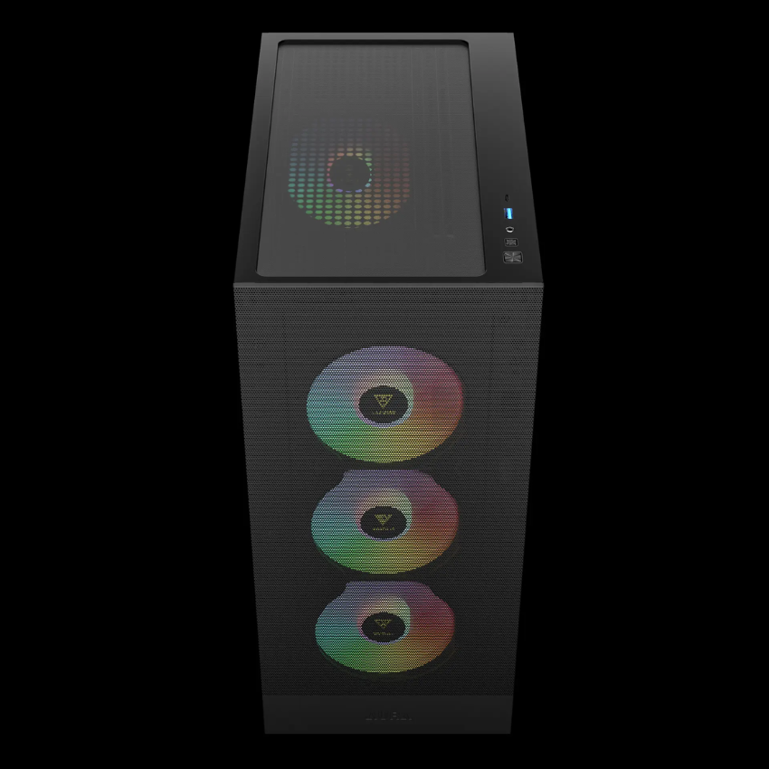 Vỏ Case Máy Tính GAMDIAS AURA GC15 ARGB Black | Mid Tower | Kính Cường Lực | 4 Fan ARGB
