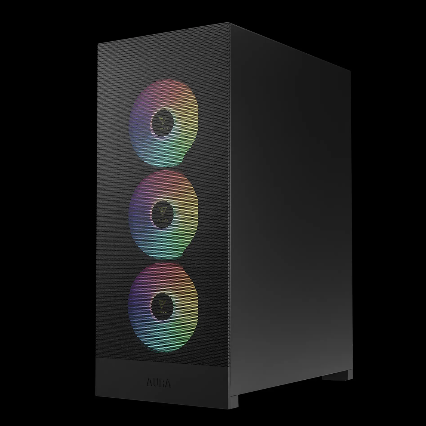 Vỏ Case Máy Tính GAMDIAS AURA GC15 ARGB Black | Mid Tower | Kính Cường Lực | 4 Fan ARGB