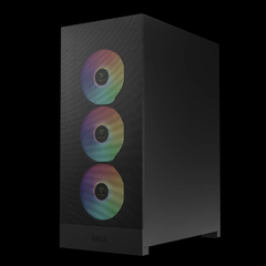 Vỏ Case Máy Tính GAMDIAS AURA GC15 ARGB Black | Mid Tower | Kính Cường Lực | 4 Fan ARGB