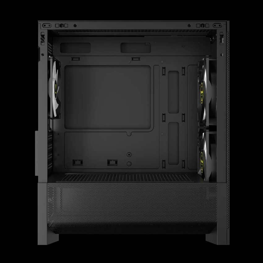 Vỏ case máy tính GAMDIAS AURA GC15M ARGB Black | Case Micro-ATX Kính Cường Lực, Sẵn 3 Fan ARGB, Hỗ Trợ VGA 300mm