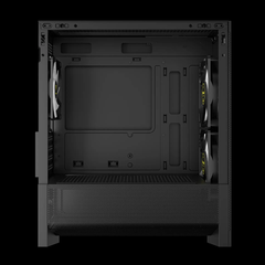 Vỏ case máy tính GAMDIAS AURA GC15M ARGB Black | Case Micro-ATX Kính Cường Lực, Sẵn 3 Fan ARGB, Hỗ Trợ VGA 300mm