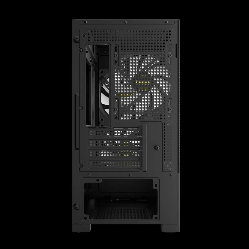 Vỏ case máy tính GAMDIAS AURA GC15M ARGB Black | Case Micro-ATX Kính Cường Lực, Sẵn 3 Fan ARGB, Hỗ Trợ VGA 300mm