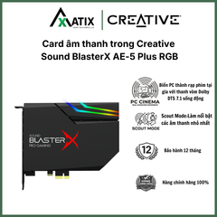 Card âm thanh trong Creative | Sound BlasterX AE-5 Plus RGB black