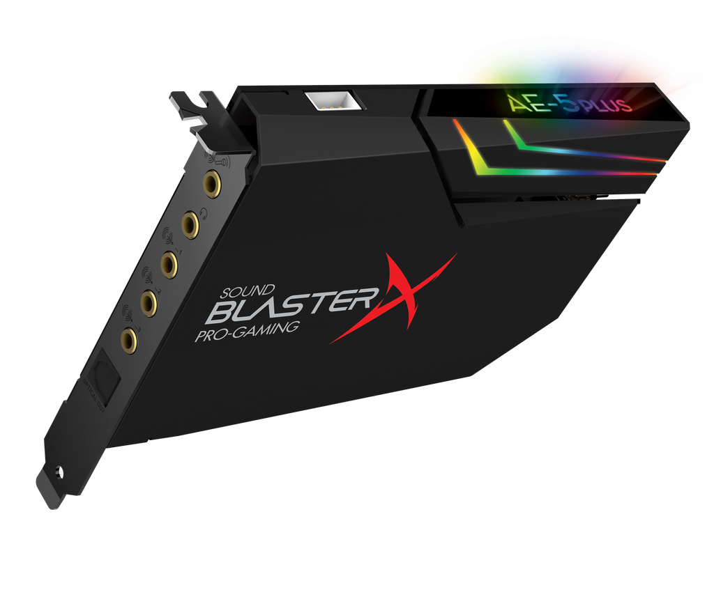 Card âm thanh trong Creative | Sound BlasterX AE-5 Plus RGB black