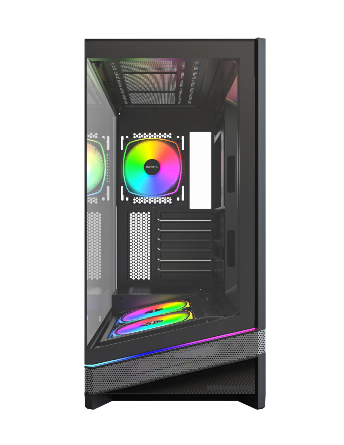 VỎ CASE MÁY TÍNH MONTECH SKY THREE BLACK - WHITE | MID TOWER CAO CẤP HỖ TRỢ MAIN BTF, VGA 445MM