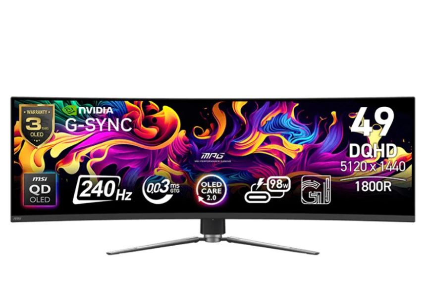 MÀN HÌNH CONG MSI MPG 491CQPX QD-OLED 49” | SIÊU PHẨM GAMING ULTRAWIDE 240HZ CAO CẤP