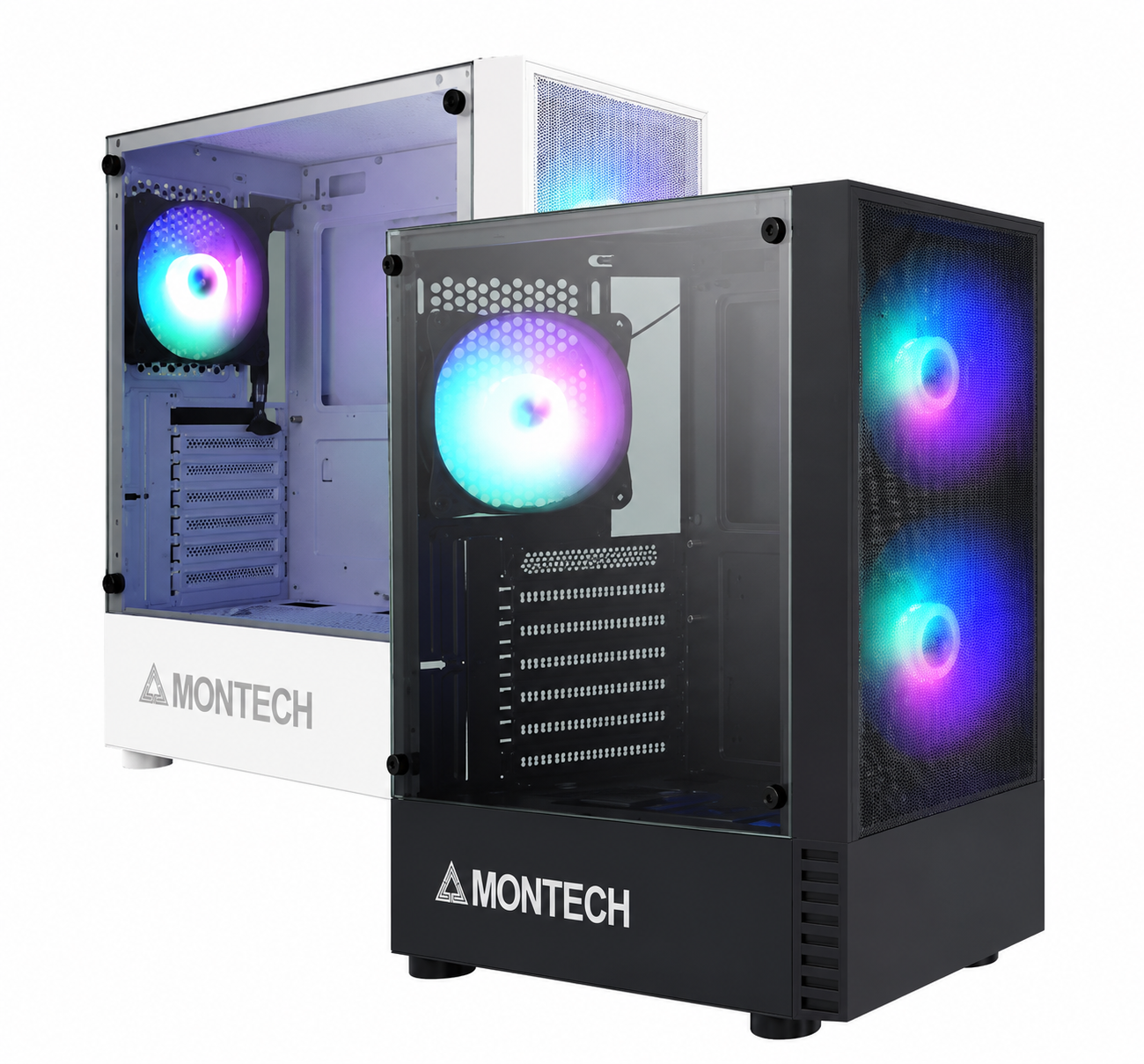 Vỏ case máy tính PC MONTECH X2 MESH | Mặt luới siêu mát | Sẵn 3 Fan RGB - Bảo Hành 1 năm