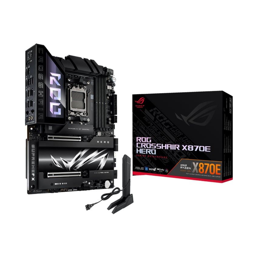 Mainboard ASUS ROG CROSSHAIR X870E HERO ( AMD X870E, Socket AMD AM5, ATX, 4 Khe RAM DDR5)