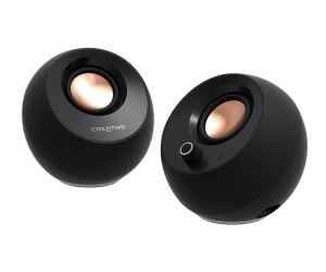 Loa máy tính CREATIVE Speake Pebble PRO USB-C 2.0 | Công nghệ Clear Dialog BassFlex - Bảo Hành 1 Năm