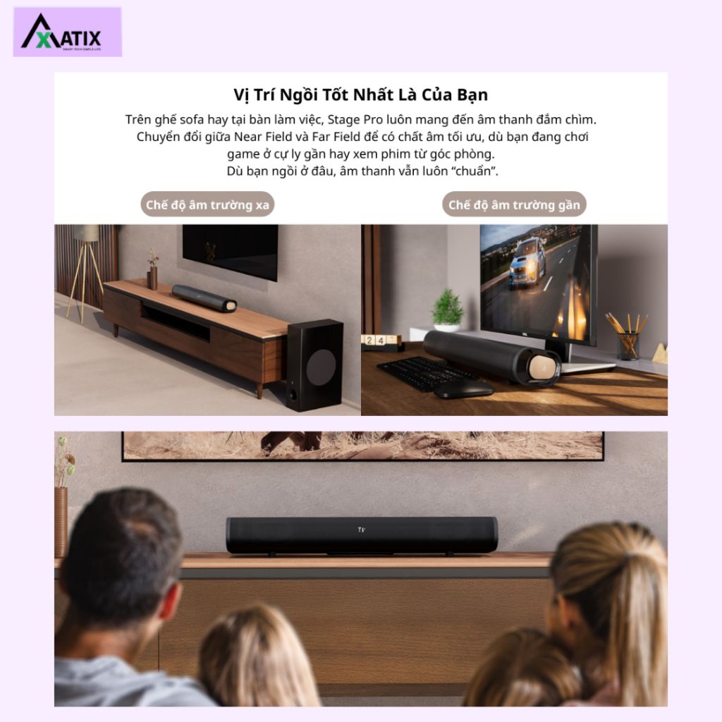 [CHÍNH HÃNG] Loa CREATIVE Soundbar Stage Pro | Công suất 160W Peak | Hệ thống 2.1 với Subwoofer - Bảo Hành 12 tháng