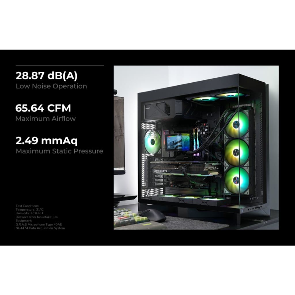 [CHÍNH HÃNG] Combo 3 Quạt Tản Nhiệt TRYX ROTA SL | ARGB 120mm Fan  - Bảo Hành 24 tháng