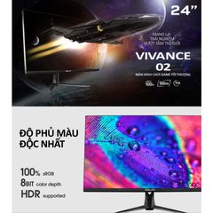 Màn hình máy tính PC Vivance-02 24in 1ms MPRT 165 Hz IPS LED Flicker GAMING GALAX [BH 3nĂm]