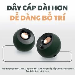 Loa máy tính CREATIVE Speake Pebble PRO USB-C 2.0 | Công nghệ Clear Dialog BassFlex - Bảo Hành 1 Năm