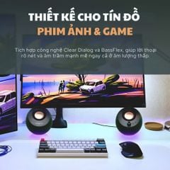 Loa máy tính CREATIVE Speake Pebble PRO USB-C 2.0 | Công nghệ Clear Dialog BassFlex - Bảo Hành 1 Năm