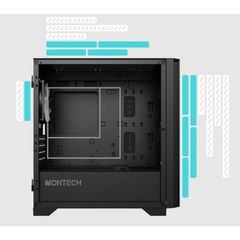[CHÍNH HÃNG] Vỏ máy tính case PC MONTECH Air 100 Lite | Micro ATX | Sẵn 2 fan | Máy văn phòng - Bảo Hành 12 Tháng