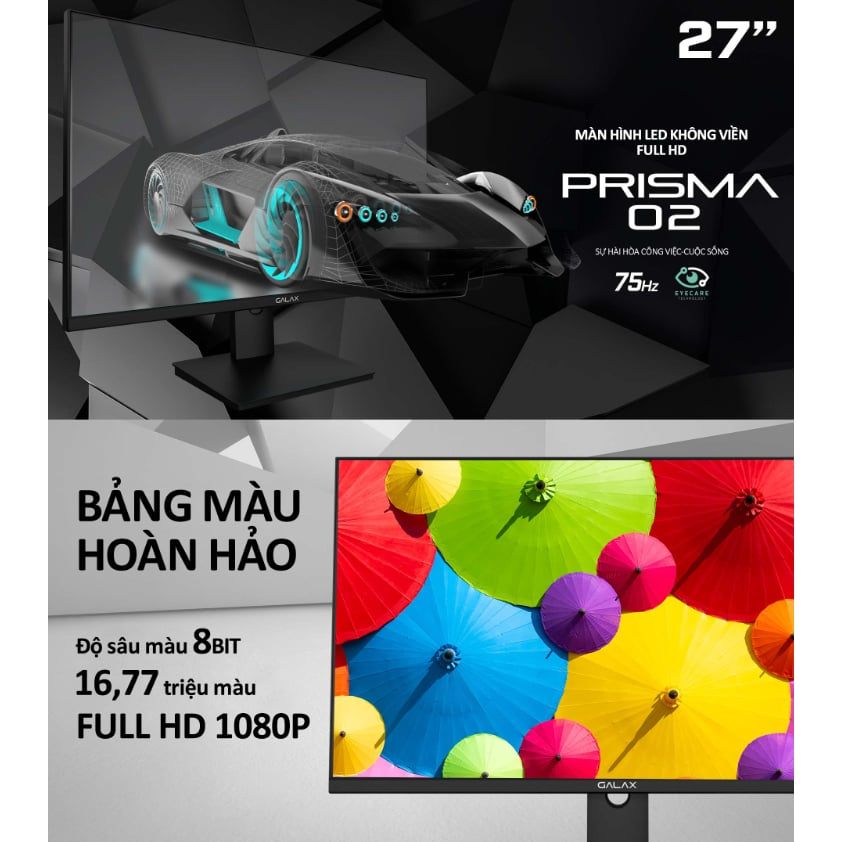 [Giá Sỉ] Màn hình máy tính PC PRISMA-02 27 inch VA 8ms 75 Hz LED G-SYNC® GAMING GALAX [BH 36 Tháng]