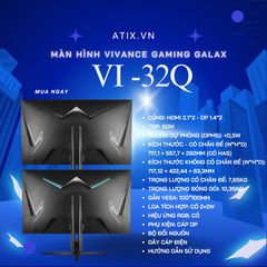 [CHÍNH HÃNG] Màn hình máy tính PC 32 inch 2K IPS 165Hz 1ms G-Sync HDR10 GAMING GALAX 32Q - Bảo Hành 36 tháng