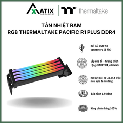 Tản nhiệt ram RGB Pacific R1 Plus DDR4 Điều khiển bằng phần mềm Thermaltake [BH 1 năm]