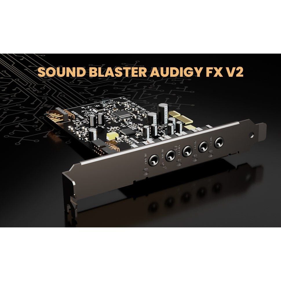 Card âm thanh trong Creative Labs Sound Blaster Audigy Fx V2 black, Âm Thanh 5.1 Độ Phân Giải Cao