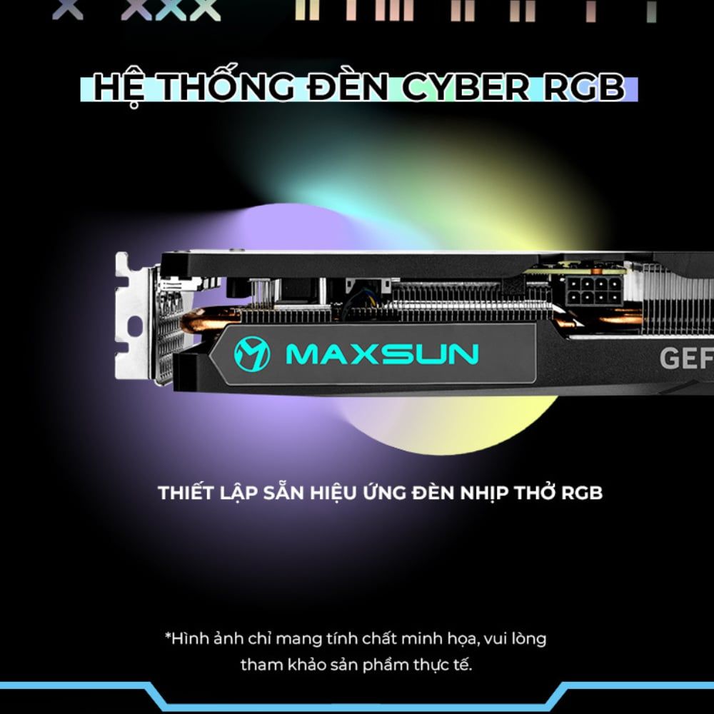 Card Màn Hình VGA MAXSUN NVIDIA RTX 5060 TRB 8GB | GDDR7 | 2 fans - Bảo Hành 3 Năm