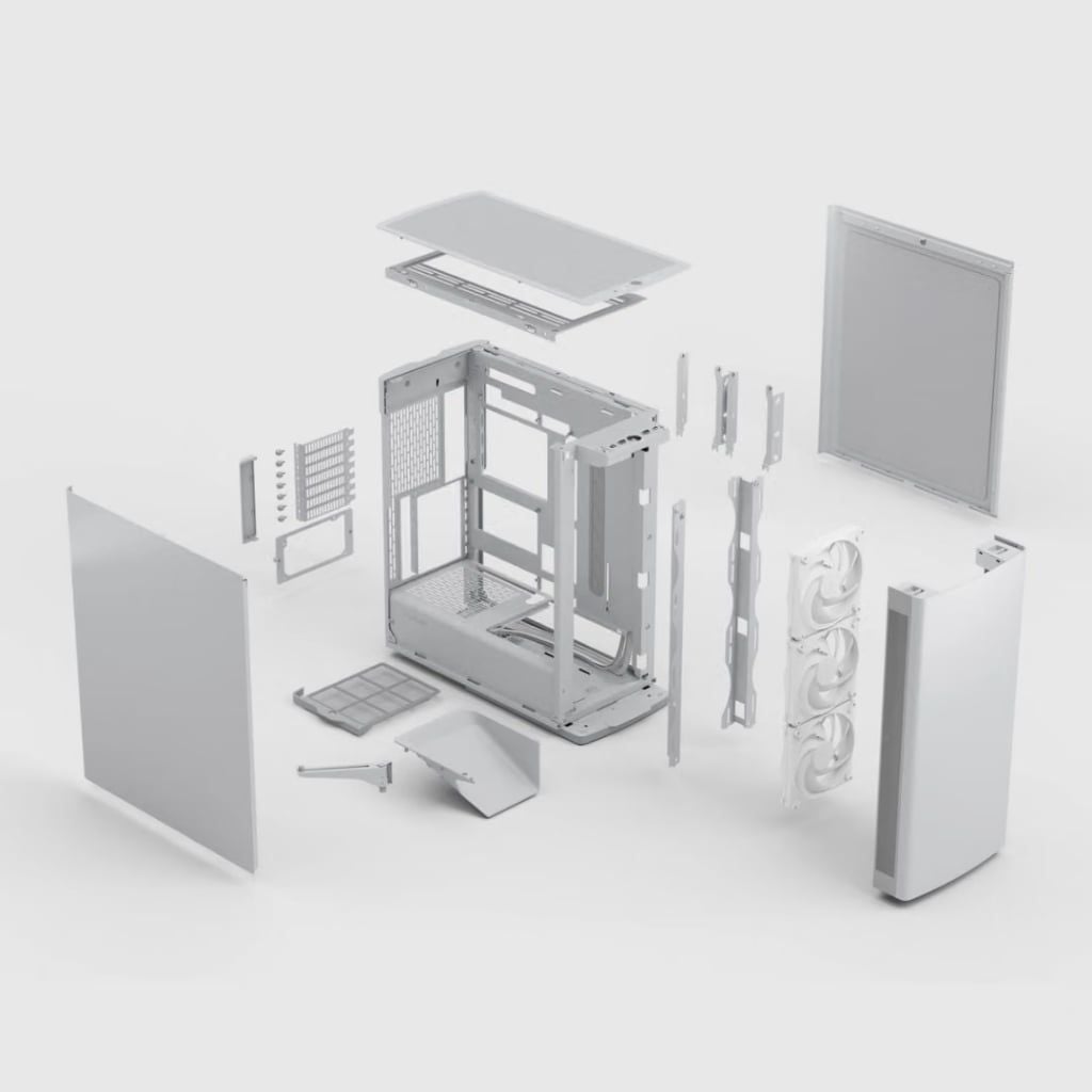 Vỏ máy tính case PC FRACTAL DESIGN Define One Dark/Light Solid | Thiết kế cách âm | Sẵn 3 fans 140mm - Bảo Hành 12 tháng