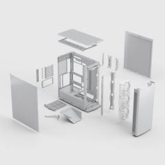 Vỏ máy tính case PC FRACTAL DESIGN Define One Dark/Light Solid | Thiết kế cách âm | Sẵn 3 fans 140mm - Bảo Hành 12 tháng