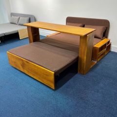 Sofa giường 4 trong 1 có bàn làm việc, bàn ăn SmartFurni SMF30 - Gỗ tự nhiên cao cấp, có hộc để đồ
