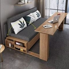 Sofa giường 4 trong 1 SmartFurni SMF28A Gỗ MDF Phủ Melamin  - Tích hợp bàn làm việc + bàn ăn