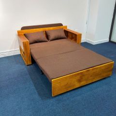 Sofa giường 4 trong 1 có bàn làm việc, bàn ăn SmartFurni SMF30 - Gỗ tự nhiên cao cấp, có hộc để đồ
