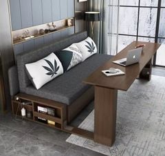 Sofa giường 4 trong 1 SmartFurni SMF28A Gỗ MDF Phủ Melamin  - Tích hợp bàn làm việc + bàn ăn
