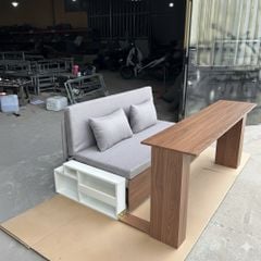Sofa giường 4 trong 1 SmartFurni SMF28A Gỗ MDF Phủ Melamin  - Tích hợp bàn làm việc + bàn ăn