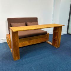 Sofa giường 4 trong 1 có bàn làm việc, bàn ăn SmartFurni SMF30 - Gỗ tự nhiên cao cấp, có hộc để đồ