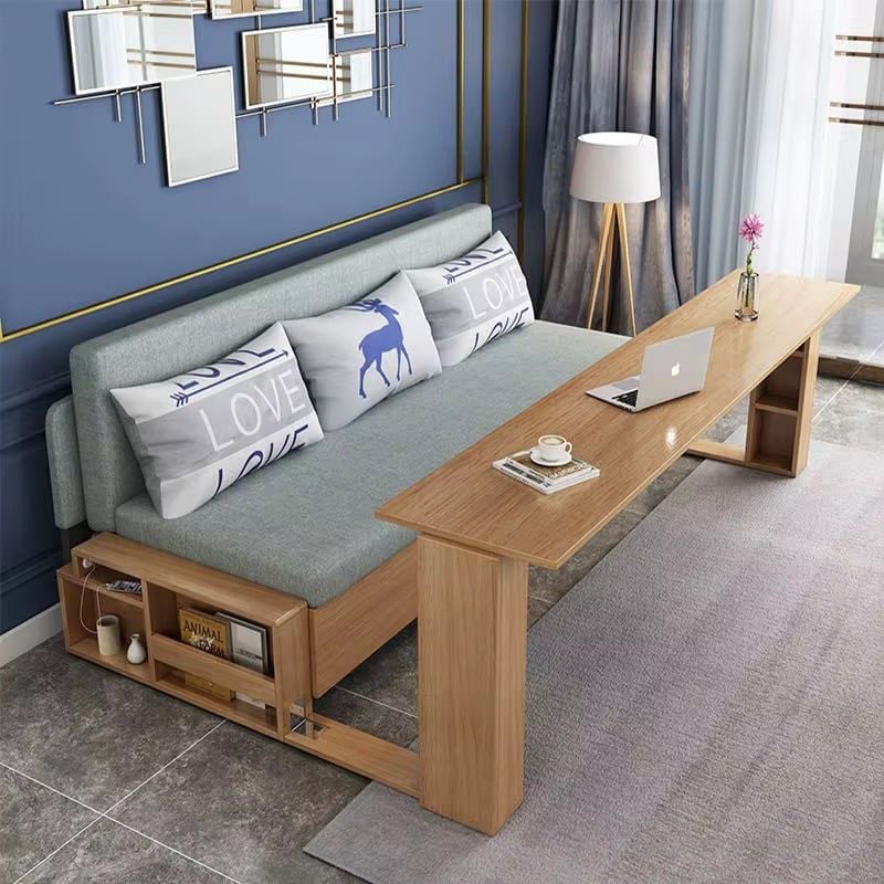 Sofa giường 4 trong 1 SmartFurni SMF28A Gỗ MDF Phủ Melamin  - Tích hợp bàn làm việc + bàn ăn