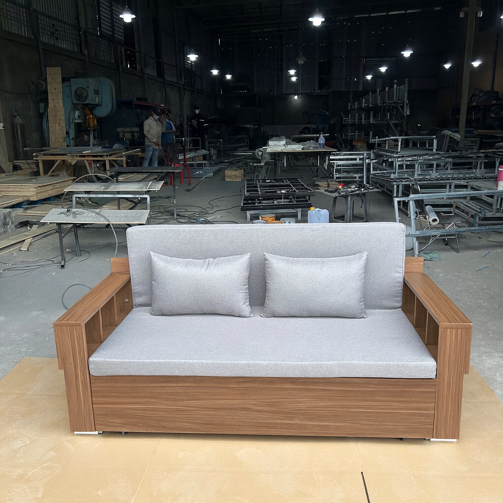 Sofa giường 4 trong 1 SmartFurni SMF28C - Tích hợp bàn làm việc + bàn ăn