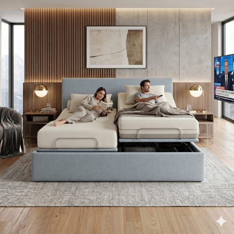 Giường công thái học điều chỉnh điện SmartFurni GSF102-DOUBLE