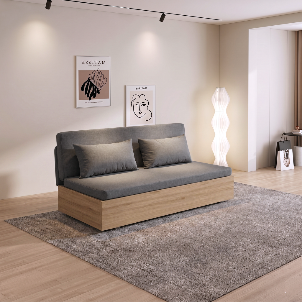 Sofa giường gấp gọn vải lanh canvas SmartFurni - SMF23