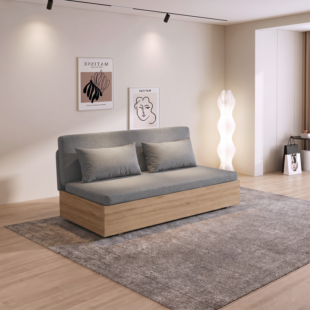 Sofa giường gấp gọn vải lanh canvas SmartFurni - SMF23