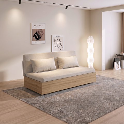 Sofa giường gấp gọn vải lanh canvas SmartFurni - SMF23