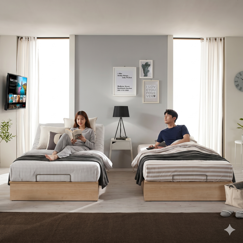 Giường công thái học điều chỉnh điện SmartFurni GSF300 size 0,9M x 2M
