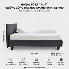 Giường công thái học điều chỉnh điện SmartFurni GSF100-DOUBLE