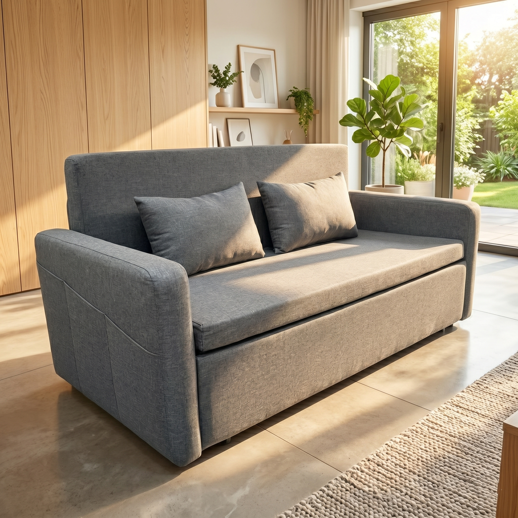 Sofa giường đa năng vải lanh canvas SmartFurni - SMF12A